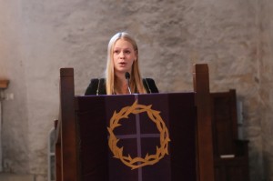 Grete Graubergi kõne Vabariigi aastapäeval. Foto Arvo Tarmula